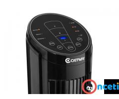 Free Standing 40 size LCD Digital Control Air Conditioner Bladeless Tower Fan Black