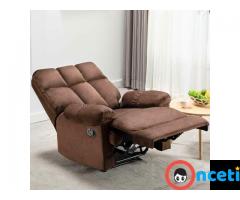 For Sales Overstuffed Velvet Recliner Chair Heavy Duty Home Theater LivingRoom Padded - Imagen 4/4