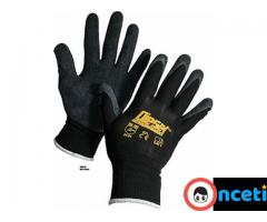 12-PACK SAFETY AND WORK GLOVES. latex coated grip